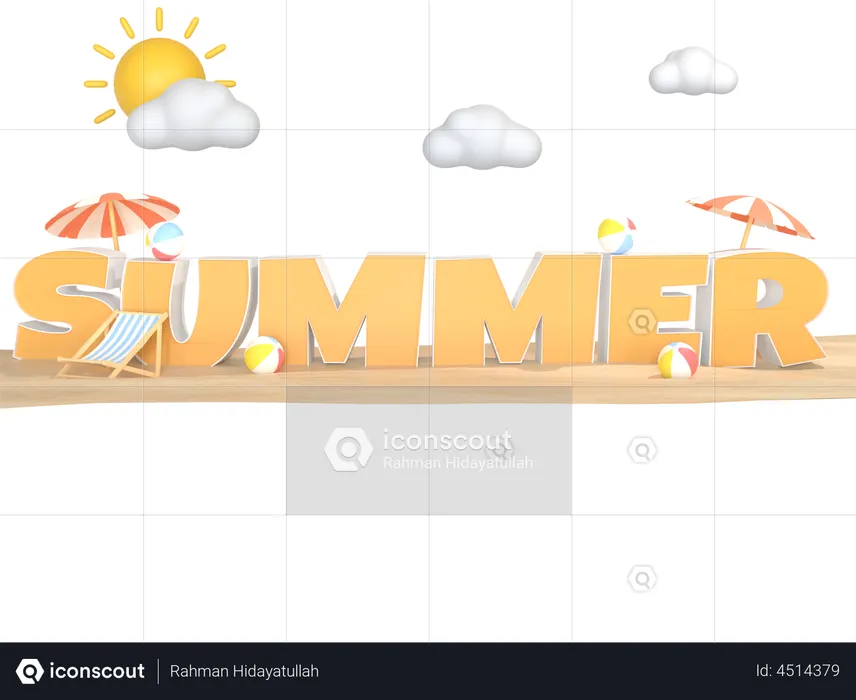 Sommer  3D Illustration