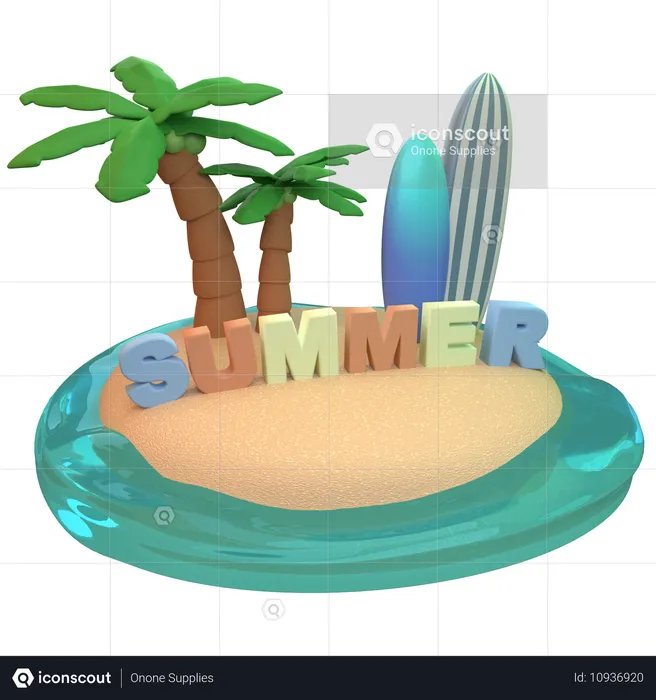 Sommerinsel  3D Icon