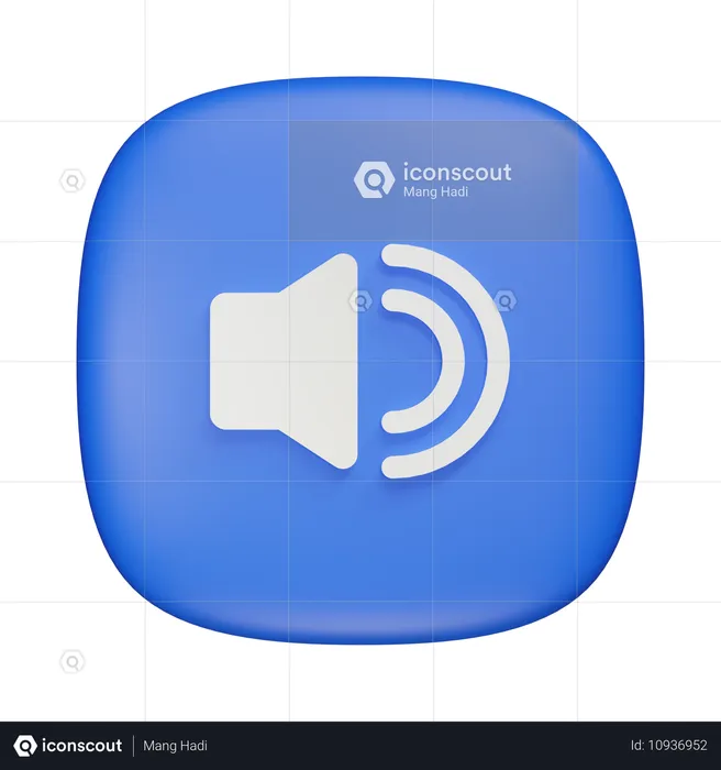 Sonido encendido  3D Icon