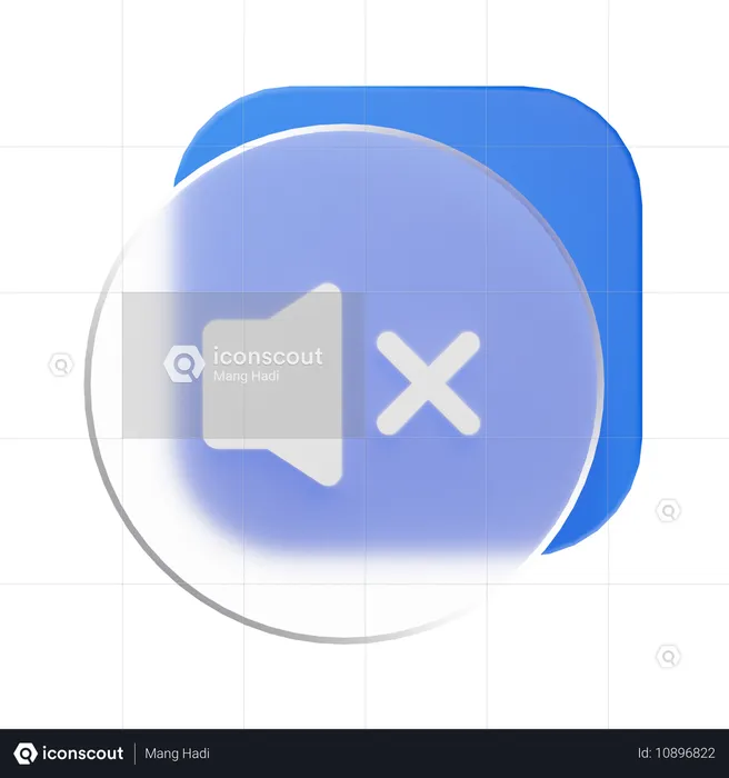 Sonido apagado  3D Icon