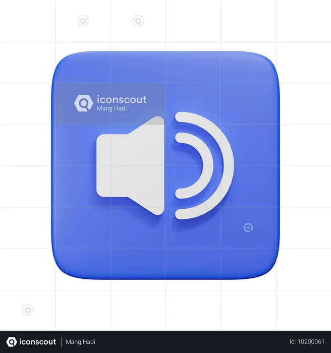 Sonido encendido  3D Icon