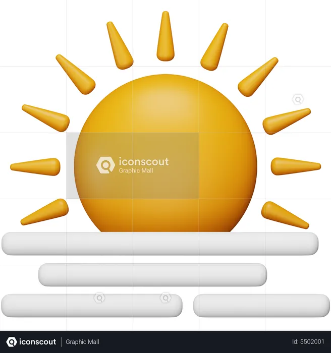 Sonnenaufgang  3D Icon