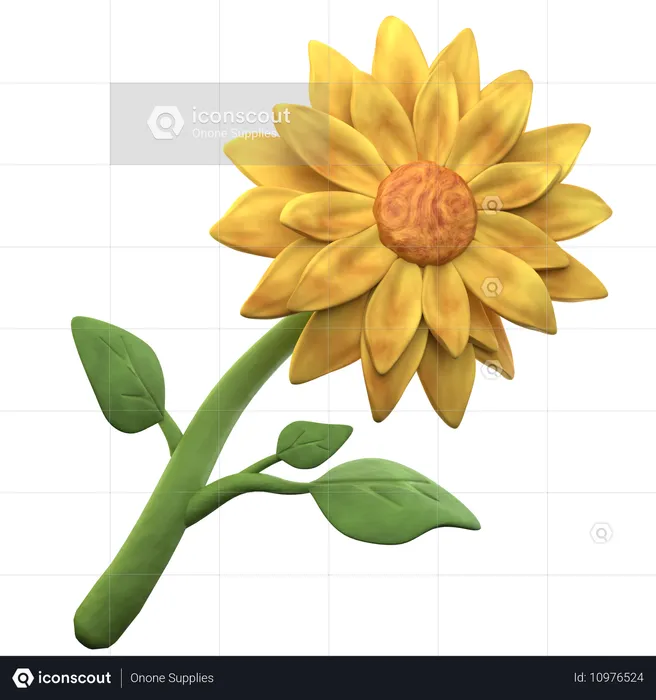 Sonnenblume  3D Icon