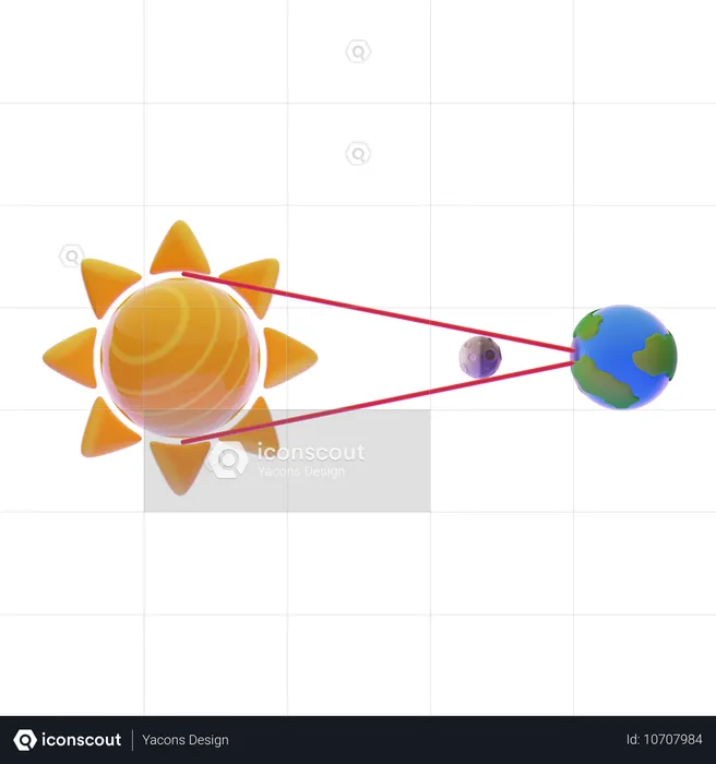 Sonnenfinsternis  3D Icon