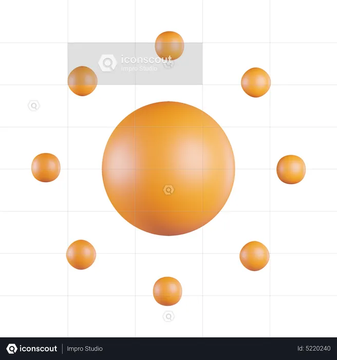 Sonnenhelligkeit niedrig  3D Icon