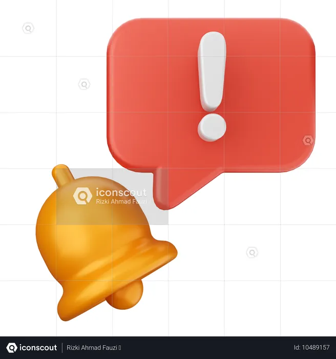 Sonnette de notification de danger  3D Icon