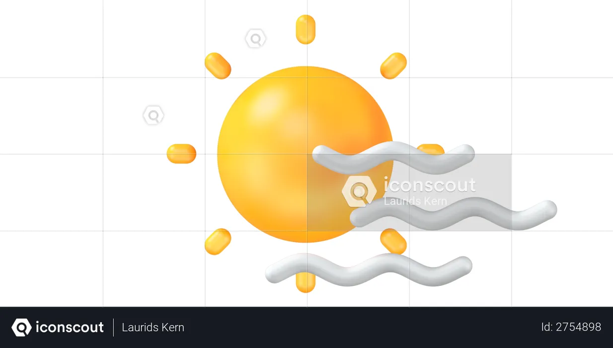 Sonniger Tag  3D Illustration