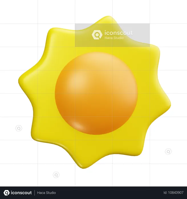 Sonniges Wetter  3D Icon