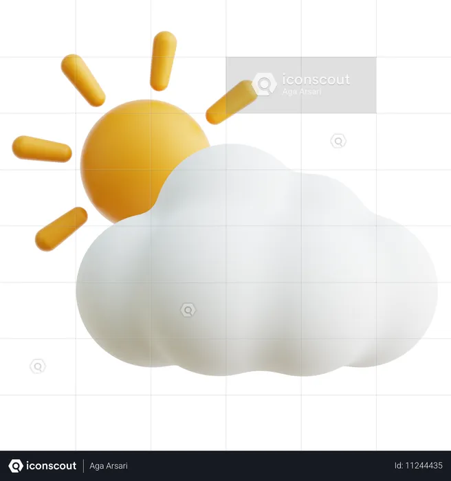 Sonniges Wetter  3D Icon