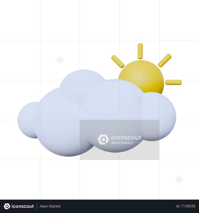 Sonniges Wetter  3D Icon