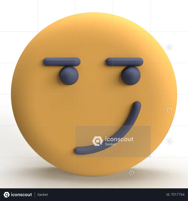Emoji de sonrisa Logo 3D Icon