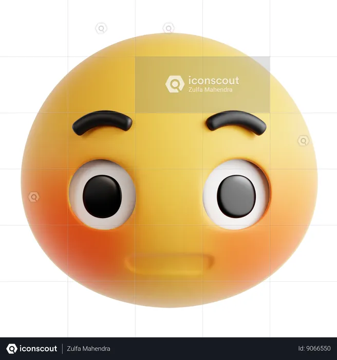 Emoji sonrojado y avergonzado Emoji 3D Icon