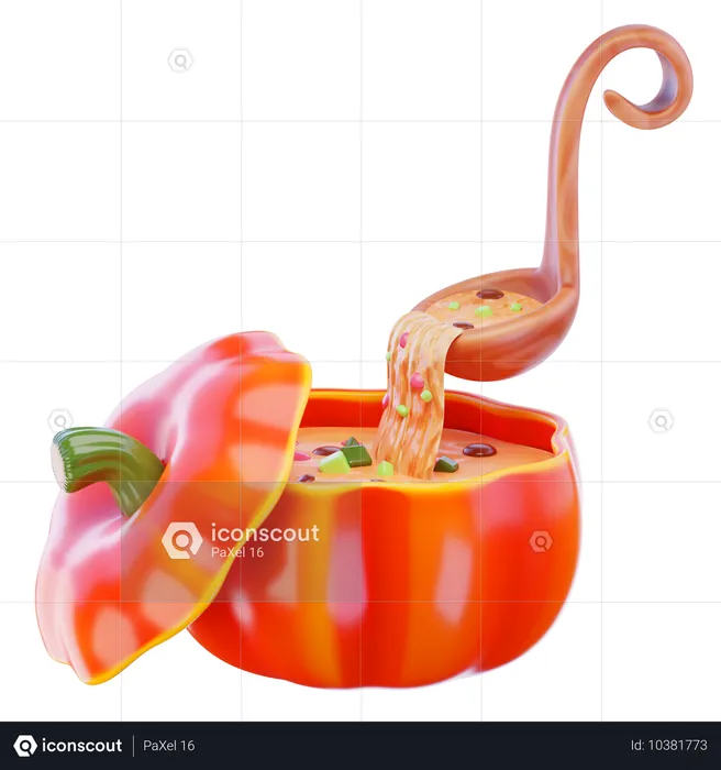 Sopa de calabaza  3D Icon