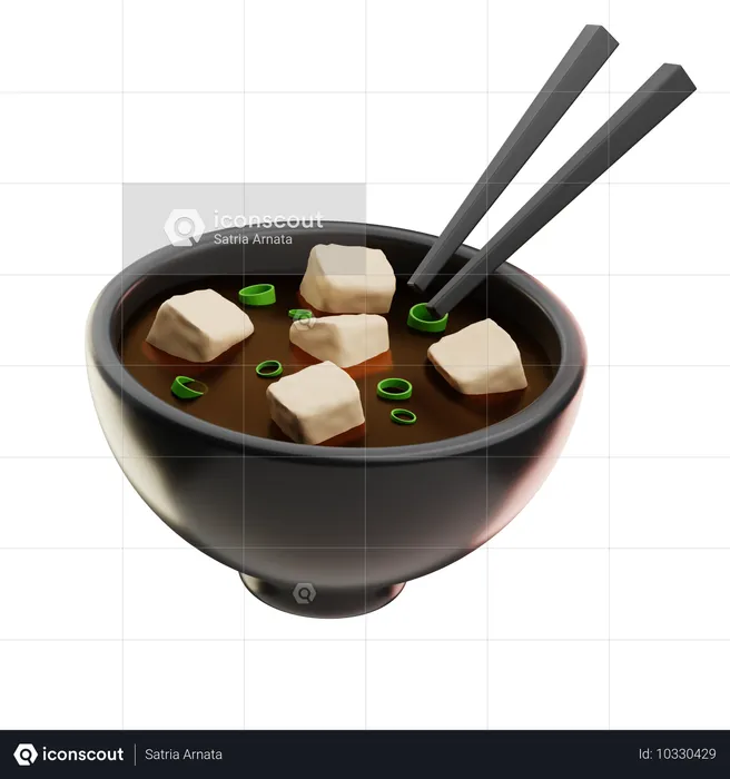 Sopa de missô  3D Icon