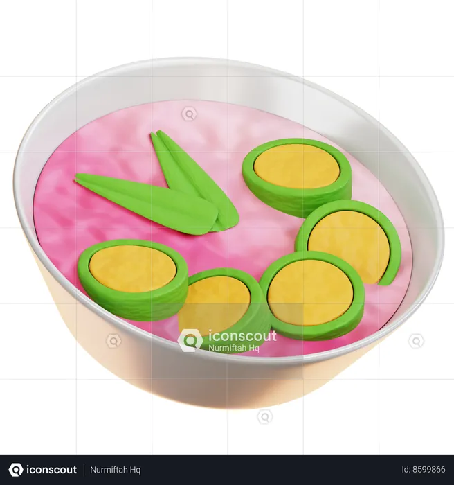 Sopa gelada de banana  3D Icon