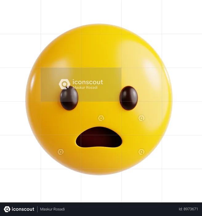 Emoji sorprendido Emoji 3D Icon