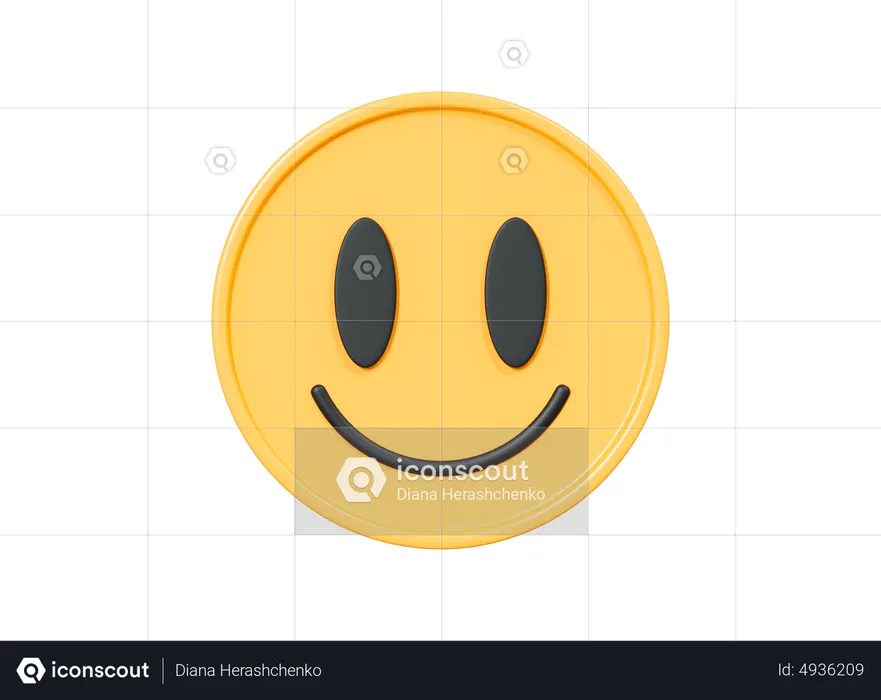 Sorria cara amarela Emoji 3D Icon