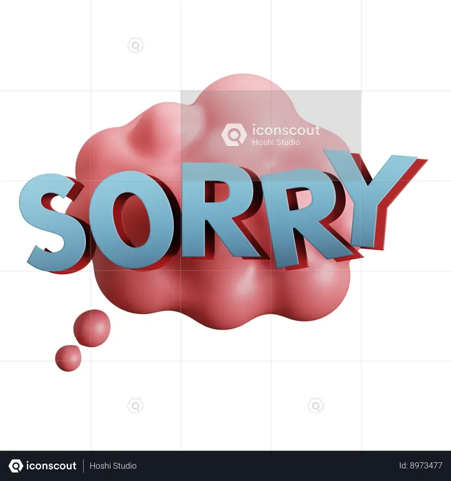 Sorry  3D Icon