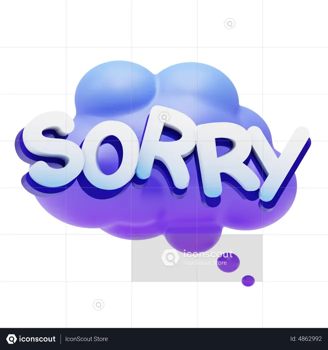 Sorry  3D Icon