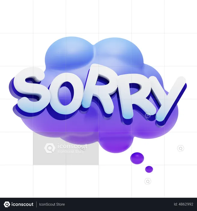 Sorry  3D Icon