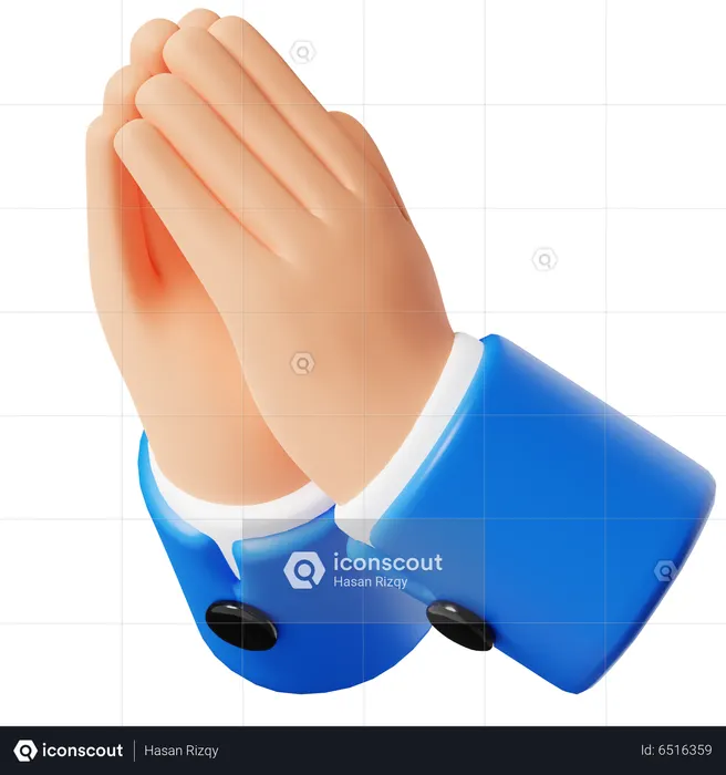 Sorry Hand Gesture  3D Icon