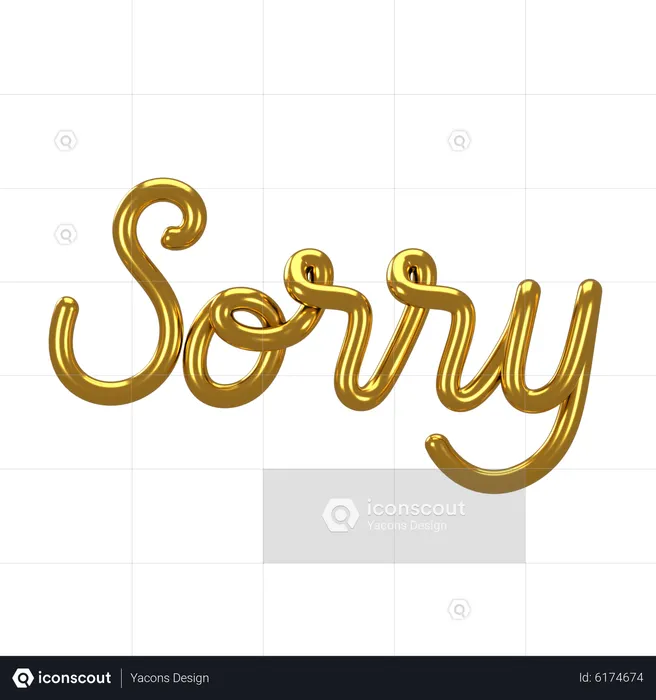 Sorry Letter  3D Icon