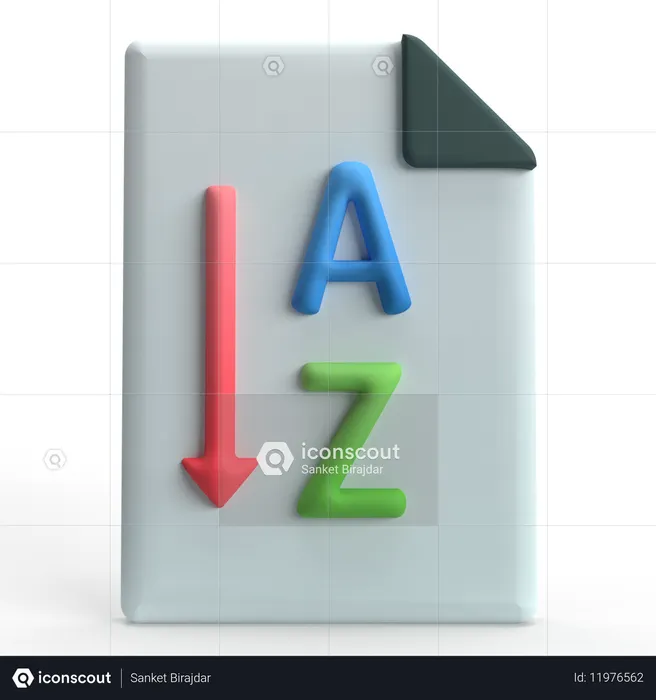 내림차순 정렬  3D Icon