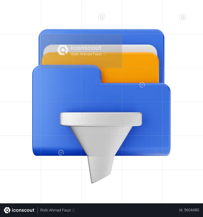 Sort Folder  3D Icon