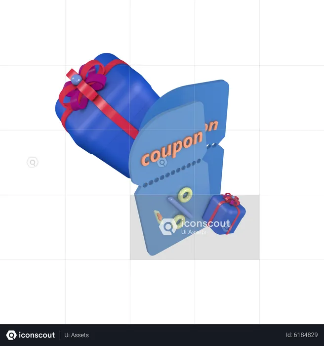 Sorteo de marketing con cupón  3D Icon