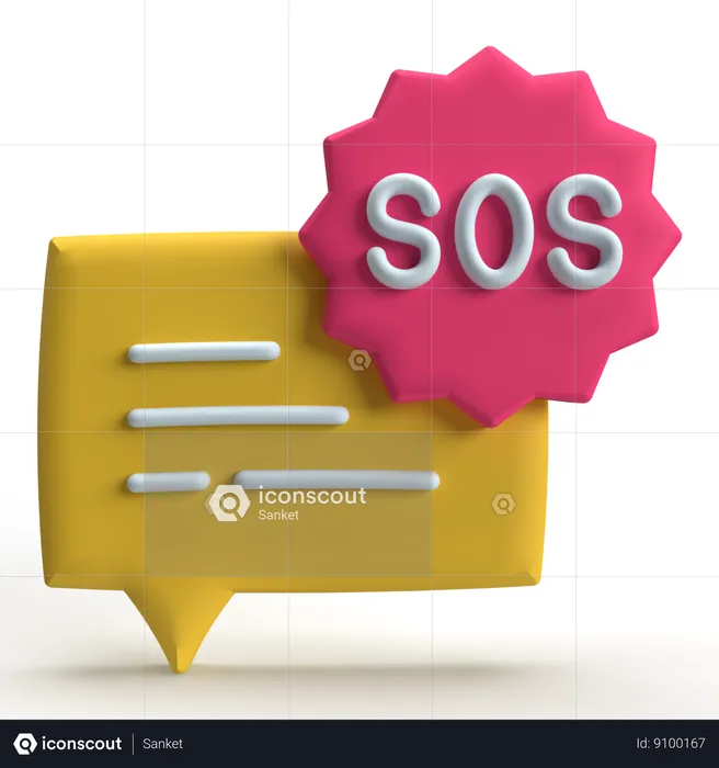 SOS  3D Icon