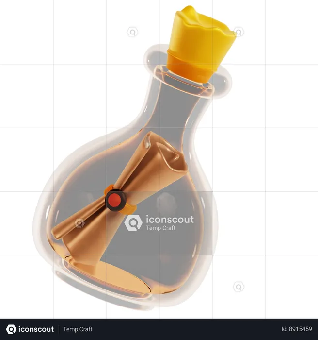 SOS Bottle  3D Icon