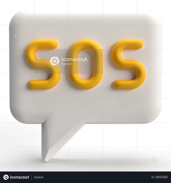 SOS Chat  3D Icon