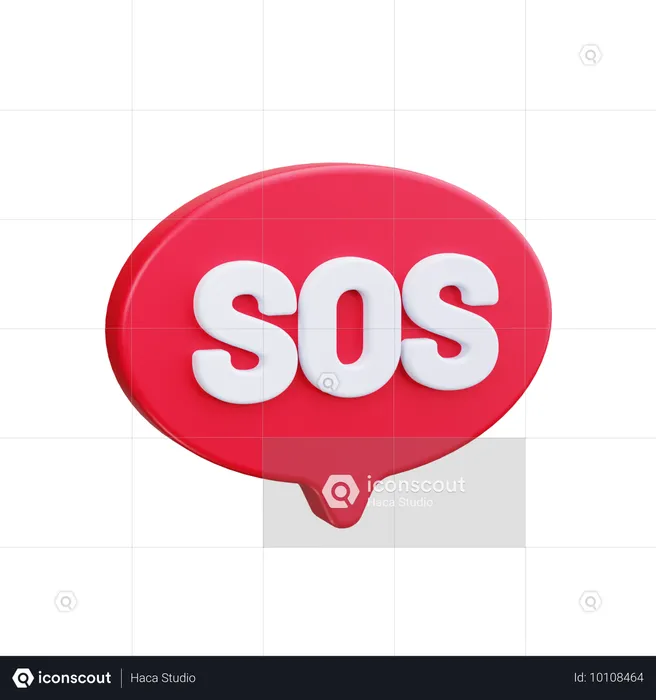 Sos Message  3D Icon