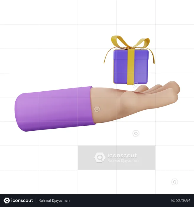 Sosteniendo caja de regalo  3D Icon