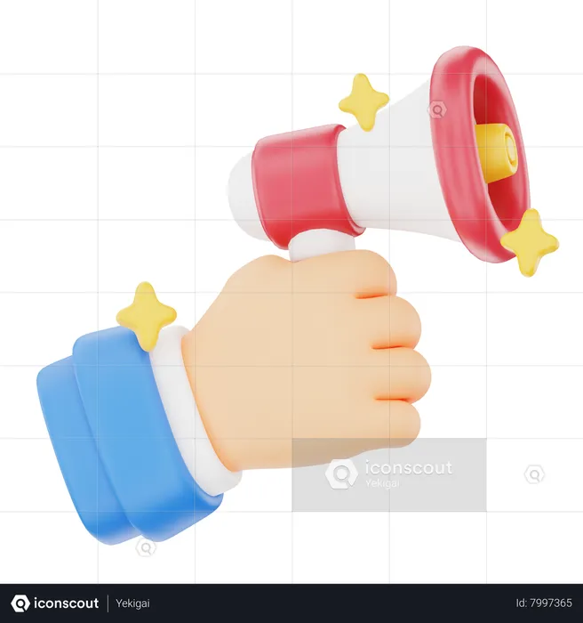 Sosteniendo un gesto con la mano de megáfono  3D Icon