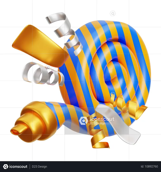 Souffleur de fête  3D Icon