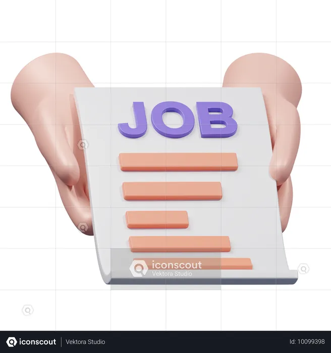 Soumission de candidature à un emploi  3D Icon