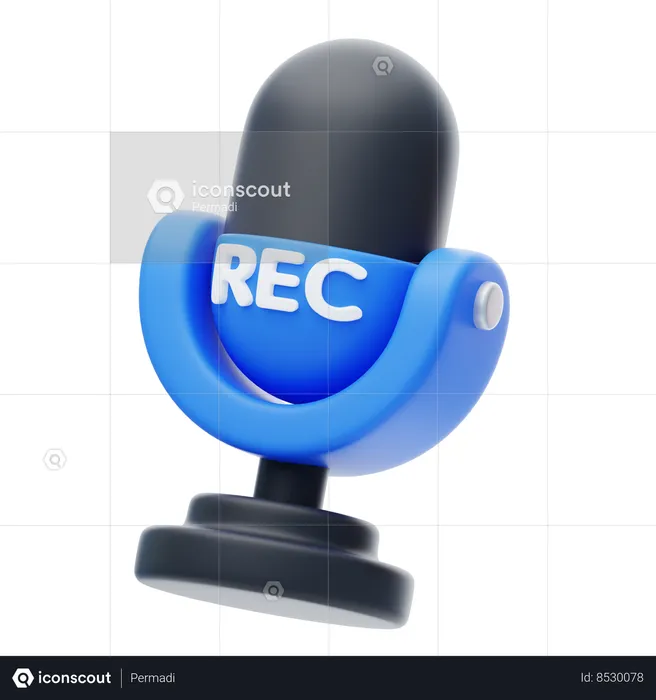 Sound Recorder  3D Icon