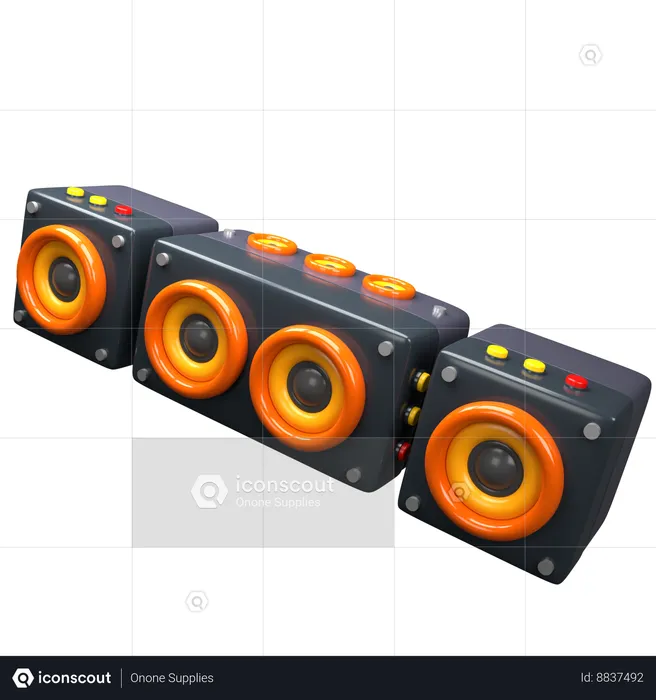 Sound System  3D Icon