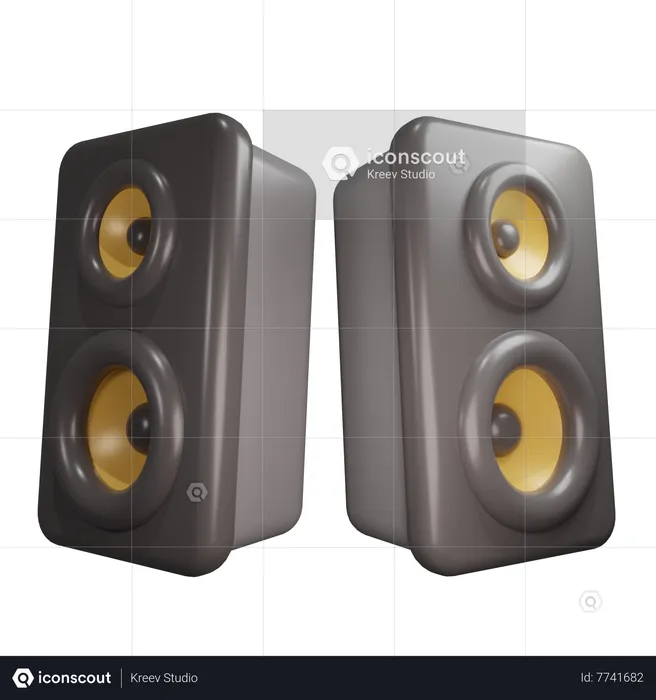 Sound System  3D Icon