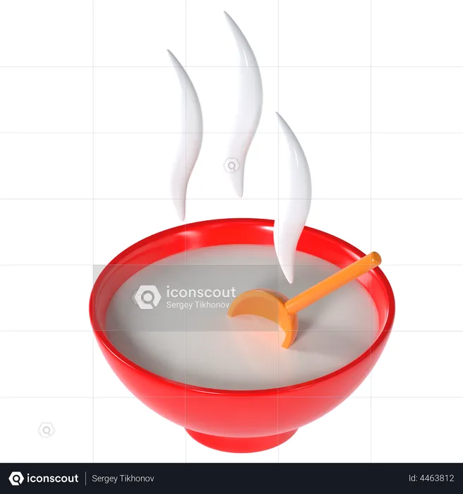 Soupe chaude  3D Illustration