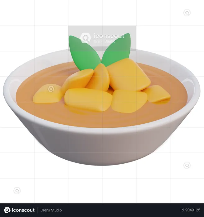 Soupe glacée à la banane  3D Icon