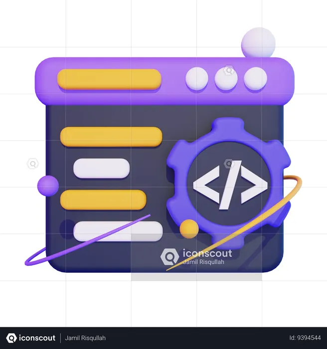 Source Code 3D Icon - Free Download Design & Development 3D Icons ...