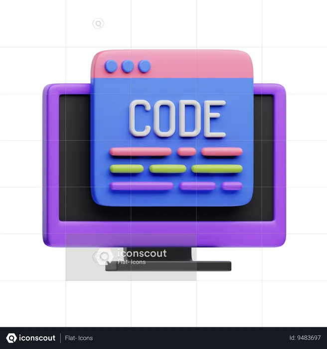 Source Code  3D Icon