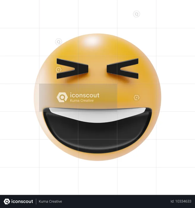 Souriant loucher Emoji 3D Icon