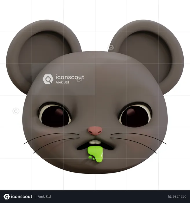 Souris vomissant emoji Emoji 3D Icon