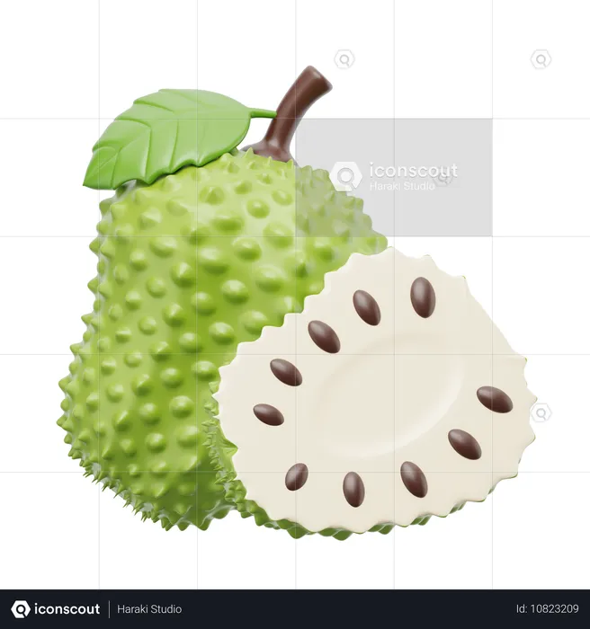 Soursop Fruit  3D Icon