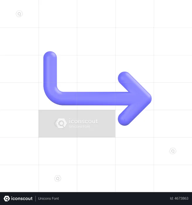 Flèche de sous-répertoire  3D Icon