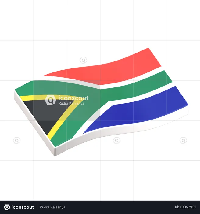 South Africa Flag 3D Icon