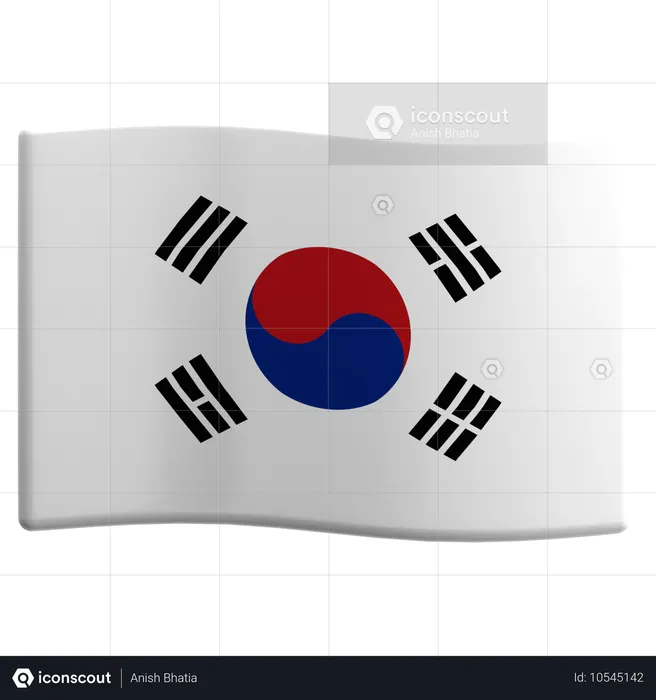 韓国 Flag 3D Icon